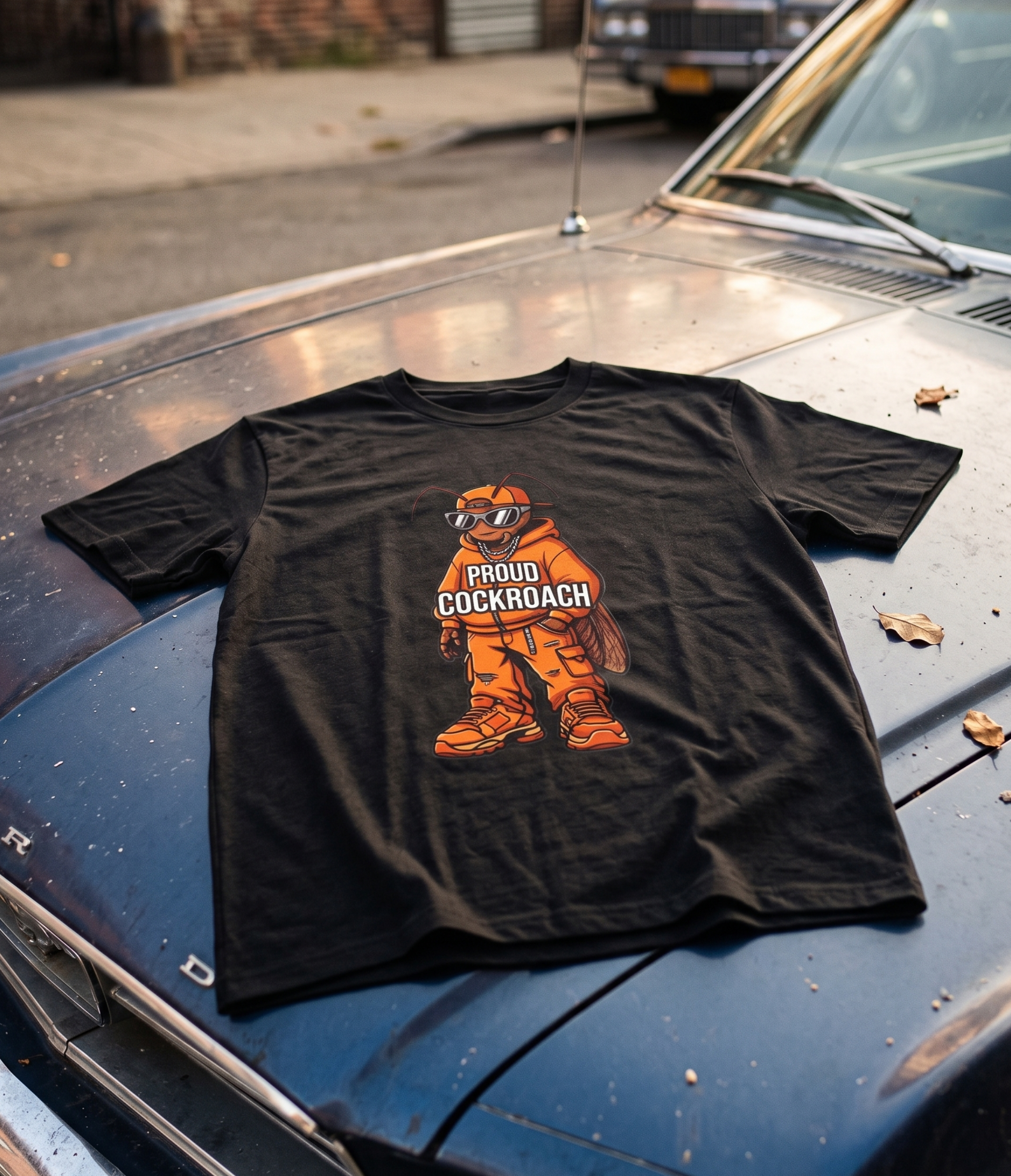 Proud Cockroach | Regular Fit T-Shirt - Black