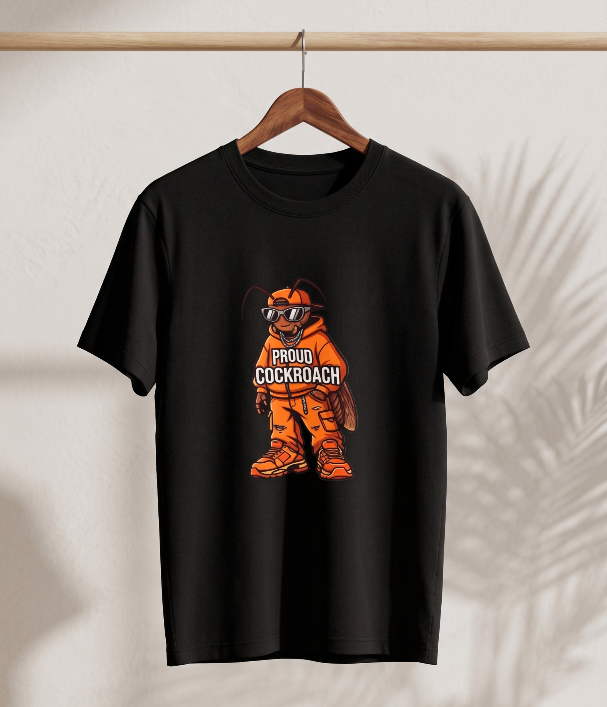 Proud Cockroach | Regular Fit T-Shirt - Black